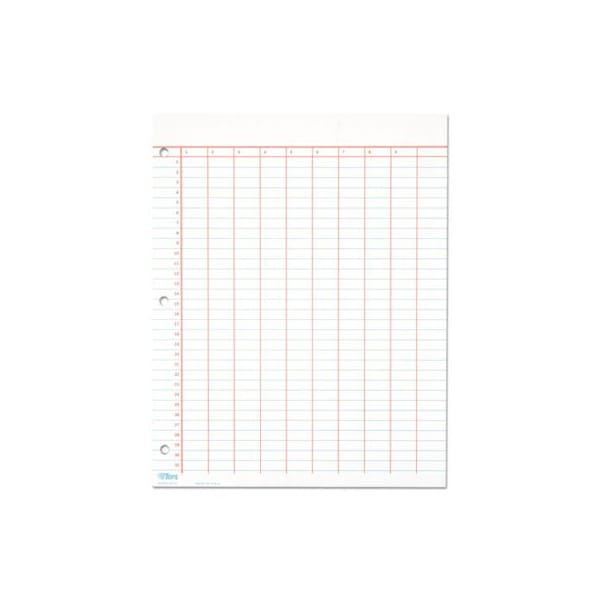Tops Business Forms TOPS, DATA PAD W/NUMBERED COLUMN HEADINGS, 11 X 8.5, WHITE, 50PK 3619 - main